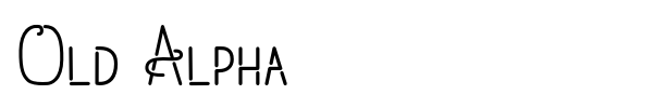 Old Alpha font preview